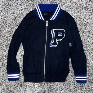 Ralph Lauren Polo Zip Up Sweater Navy and Blue 4/4T